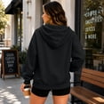 thumbnail image 6 of Dweltoz Zip Up Hoodies for Women Oversized Casual Sweatshirts Cute Full Zip Cozy Jackets with Pockets Fall Winter Long Sleeve Hooded Clothes,Black M, 6 of 7
