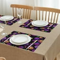 thumbnail image 3 of Neon Halloween Pumpkin Pattern Summer Placemats Table Placemats Set Of 4-Linen Kitchen Washable Placemats Table Mats 11.8"x17.7" Non-Slip Heat Resistant, 3 of 6