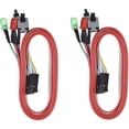 thumbnail image 2 of Cable de interruptor de encendido y apagado ATX para carcasa de computadora, 2 unidades, con 2 luces LED, rojo y verde, bisel frontal, 65 cm, 2 of 4