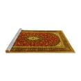 thumbnail image 2 of Ahgly Company Machine Washable Indoor Square Persian Yellow Traditional Area Rugs, 3' Square, 2 of 4