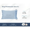 thumbnail image 6 of HOMTEC 200TC 100% Cotton Percale Weave, Pillowcase Set of 2, King Size, Placid Blue, 6 of 7