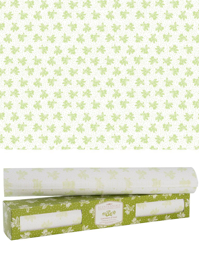 Scented Drawer Liners 12 Sheets Scentennials Green Tea & Lemon