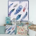 thumbnail image 2 of Designart 'Elegant Blue Boho Art Feathers' Bohemian & Eclectic Framed Canvas Wall Art Print, 2 of 4