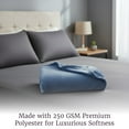 thumbnail image 4 of Flannel Fleece Throw Blanket- For Couch, Home Décor, Sofa & Chair- Oversized 60 x 70 - Lightweight, Soft & Plush Microfiber in Infinity Blue by LHC, 4 of 7