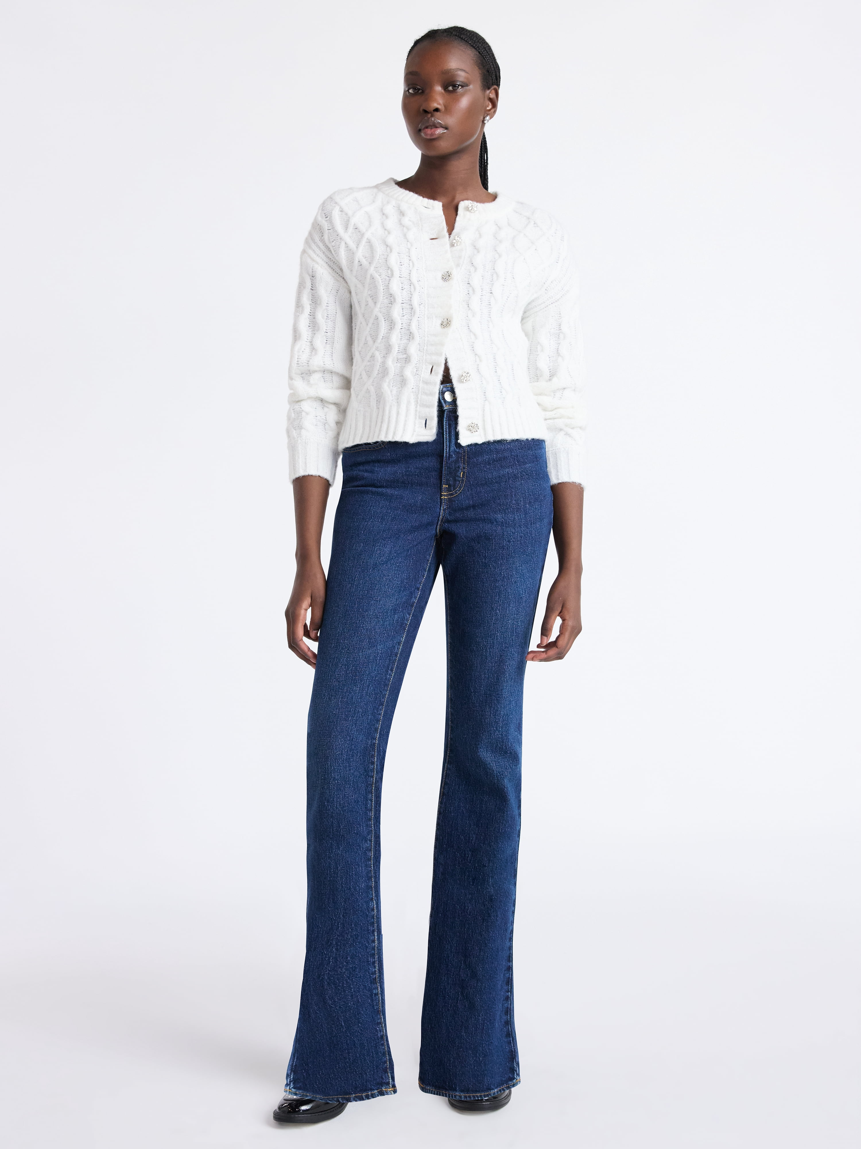 Free Assembly Women's Mid Rise Full Length Bootcut Jeans, 32" Inseam, Sizes 0-20