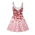 thumbnail image 3 of FKELYI Heart Butterfly Slip Dresses Size XS Polyester Valentine's Day Midi Slip Dresses for Women Comfortable Swing Twirl Skater Dress for Dating, 3 of 5