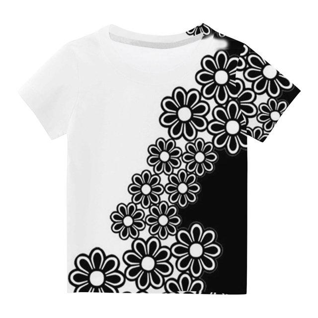 Penkiiy Garçons Filles Enfants T-Shirts Graphiques Imprimés 3D, T-Shirts Originaux Col Rond Manches Courtes 4-5 Ans Blanc