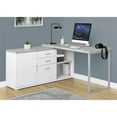thumbnail image 2 of Pemberly Row L Shaped Corner Computer Desk in White and Gray Cement, 2 of 4
