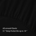 thumbnail image 3 of Superior 5-Piece 300 Thread Count Egyptian Cotton Sheet Set, Split King, Black, 3 of 7