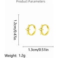 thumbnail image 6 of Minimalist Star Hoop Earrings 925 Sterling Silver Post Studs Delicate Tiny Pointed Stars Huggie Hoops Cartilage Earrings Hypoallergenic Ear Jewelry for Women, 6 of 6