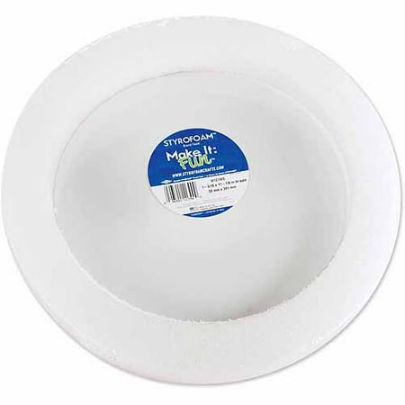 Floracraft Styrofoam Wreath, 12" x 1-1/4", 1/pkg, White