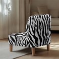 thumbnail image 5 of HELLHERO Zebra Pattern Armless Accent Chair Protector, Stain Protection Anti Scratch Armless Accent Chair Cover for Living Room Hotel, 5 of 8