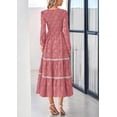 thumbnail image 2 of Vestido MIDI PRETTYGARDEN para mujer, primavera y otoño, con manga larga, 2 of 9
