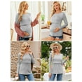 thumbnail image 5 of Yawrut 3PCS Womens Nursing Tops Double Layer Breastfeeding Shirts Long Sleeve Maternity Clothes, 5 of 8