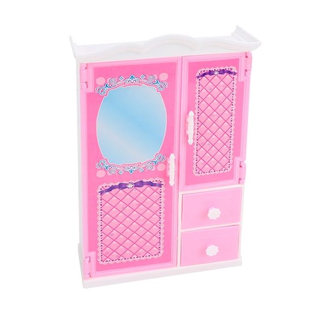 Armario para muñecas, gabinete de almacenamiento rosa, muebles para muñecas, armario para muñecas, rendimiento inigualable