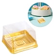 thumbnail image 2 of 1 juego de 100 cajas cuadradas de plástico para pastelitos de luna de 50 g con relleno de yema de huevo., 2 of 7