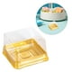 thumbnail image 2 of 1 juego de 100 cajas cuadradas de plástico para pastelitos de luna de 50 g con relleno de yema de huevo., 2 of 7