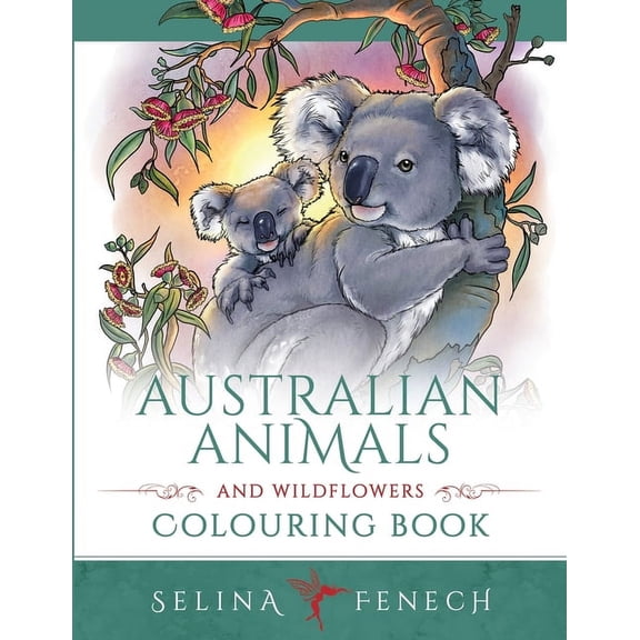 Australian Animals and Wildflowers Colouring Book, (Paperback)