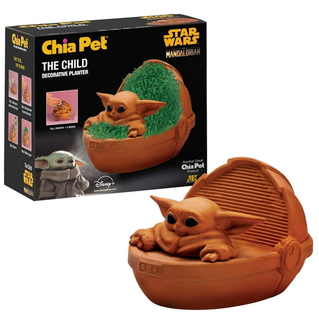 Caja negra Chia Pet Star Wars Mandalorian The Child con paquete de semillas