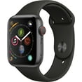 thumbnail image 2 of Apple Watch Series 4 (GPS) 44mm / 40mm Space Gray 16GB Aluminum Case with Black Sport Band - WiFi GPS - Silver, Used, 2 of 10