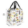 thumbnail image 2 of Yiaed New York Print Insulated Lunch Bag Reusable Cute Tote Lunch Box, Leakproof Cooler Lunch Bags for Work Office Travel School Picnic, 2 of 5