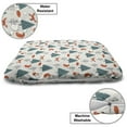 thumbnail image 3 of Fox Pet Bed, Orange Foxes in a Snowy Winter Forest Animals of Cold Climates Cartoon, Chew Resistant Pad for Dogs and Cats Cushion with Removable Cover, 24" x 39", Teal Orange Black, by Ambesonne, 3 of 4
