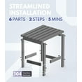 thumbnail image 5 of HDPE Outdoor Side Table, Weather Resistant  End Table for Backyard, Pool, Indoor Use, Easy Maintenance (Grey), 5 of 6