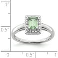 thumbnail image 3 of Sterling Silver Rhodium Green Quartz Diam. Ring (Size 9) Made In China qr4557ag-9, 3 of 5