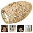 thumbnail image 2 of Viveous Rattan Lamp Shade Woven Pendant Light Cover Hanging Lampshade Rope Lamp Chandelier Cover for B& Island, 23x10.5cm, 2 of 10