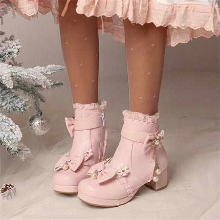 

Gubotare Muck Boots Women s Ankle Rain Boots Waterproof Chelsea Boots Pink 7.5