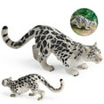 thumbnail image 4 of Hand Painted Snow Leopard Sculpture Leopard Miniacture Model Toy Tabletop Ornament Display Piece for Living Room Cabinet, 4 of 5