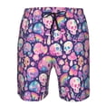 thumbnail image 3 of Balery cartoon rainbow Skull Traje de Baño Estilo Hawaiano para Hombre, Shorts de Secado Rápido con Bolsillos-XX-Large, 3 of 6