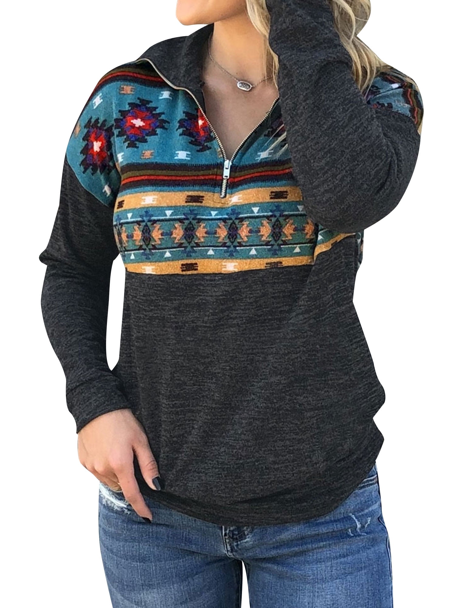 Womens Sherpa Fleece Hoodie Double Warm Fuzzy Jacket Coat Star//Leopard Splicing
