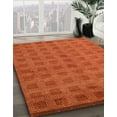 thumbnail image 3 of Ahgly Company Machine Washable Indoor Square Abstract Orange Red Area Rugs, 8' Square, 3 of 7