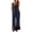 Navy, variant on gbyLJF Beach Vacation Set for Women Cotton Linen Summer Outfits Button Down Sleeveless Shirts & Wide Leg Pant Sets