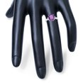 thumbnail image 4 of SZUL Women's Amethyst and Diamond Ring in 10k White Gold, 4 of 5