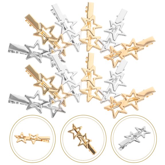 UPOUART 20pcs Star Hair Clips for Girls Delicate Hair Pin for Women Everyday Accessories