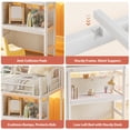thumbnail image 6 of Hijob Low Loft Bed Twin Size with 7 Storage Drawers, Desk, LED Lights & Cozy Privacy Curtain – Sturdy Metal Frame, 13.8" Safety Guardrail, White, 6 of 9
