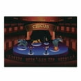 thumbnail image 1 of Circus Cutting Board, Graphic Image of a Performance on Stage with Lettering Above Audience Show Time, Decorative Tempered Glass Cutting and Serving Board, in 3 Sizes, by Ambesonne, 1 of 2