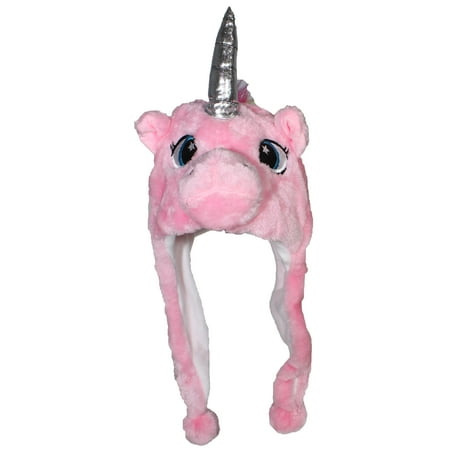 Best Winter Hats Big Kids 3D Plush Unicorn Fleece Lined Animal Character Beanie - (Best Hat Makers In The World)