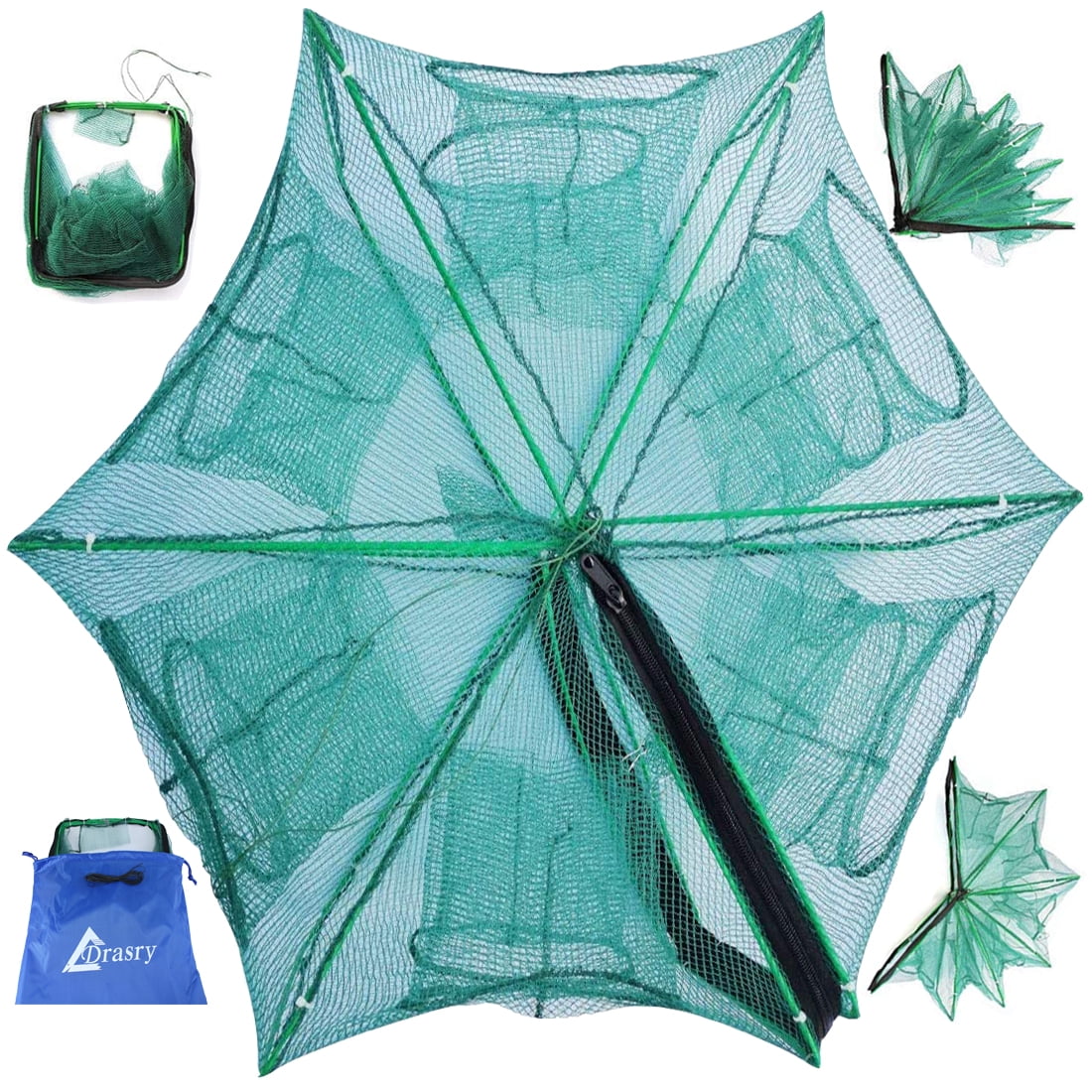 Drasry Fishing Bait Trap Fish Minnow Crayfish Crawdad Shrimp 12 Hole