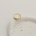 thumbnail image 3 of Plated Square Signet Pinky Ring Dainty North Star Oval Signet Ring | Lightweight Thick Statement Rings for Women, 3 of 5