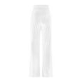 thumbnail image 6 of White Woman Pants Clearance Womens Daily Elastic Waist Straight Solid Color Casual Pants Loose Long Corduroy Trousers Pants for Women, 6 of 6