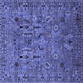 thumbnail image 1 of Ahgly Company Machine Washable Indoor Square Oriental Blue Industrial Area Rugs, 8' Square, 1 of 4