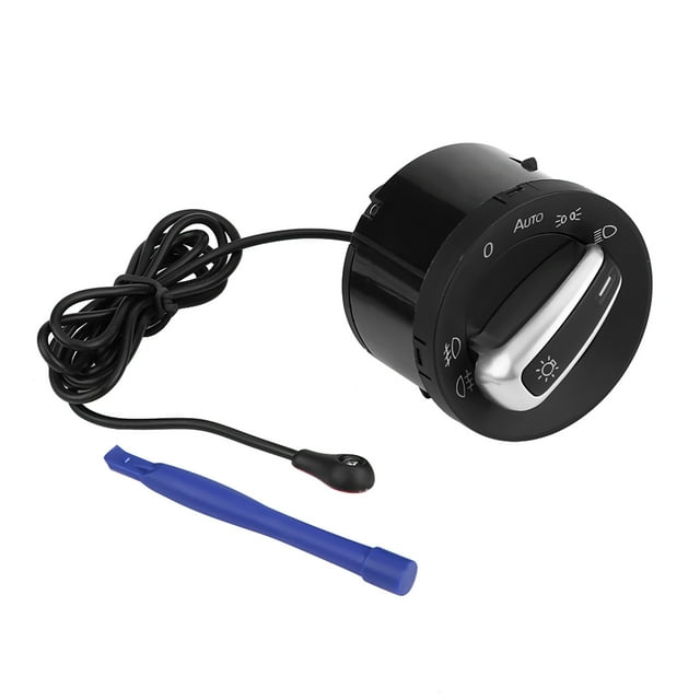 Sensor de faros automáticos, 1Z0941431K Tres modos de luz Interruptor de control de faros delanteros de automóvil Sensor de luz ambiental de control de faros delanteros de plástico ABS negro para MK5
