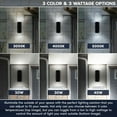 thumbnail image 2 of Luxrite Dusk to Dawn LED Modern Outdoor Wall Light, 18", Up or Up and Down Light, 3CCT 3000K-5000K, 20/30/40W, IP65, ETL, 2 of 7