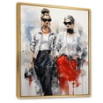 thumbnail image 2 of Designart "Stylish Woman Walk IV" Fashion Floater Framed Canvas Print, 2 of 7