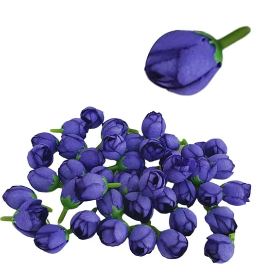 Xloro Mini Flowers, Mini Artificial Flower Head, Small Silk Faux Rose Head, Fake Bloom Flower Heads Buds, Artificial Flowers for DIY Flower Heads Bulk, (1Pc, 1.18")