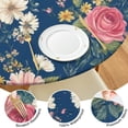 thumbnail image 4 of Pioneer Flower Floral Print Pattern Round Fitted Tablecloth with Elastic Edge,Dining Table Cover Waterproof,Outdoor Round Tablecloth for Camping,Dining,Indoor and Outdoor, 4 of 7