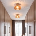thumbnail image 1 of Toddmomy 1Pack Flush Mount Ceiling Light Wood Lamp Shade Khaki Lighting for Home, 1 of 8